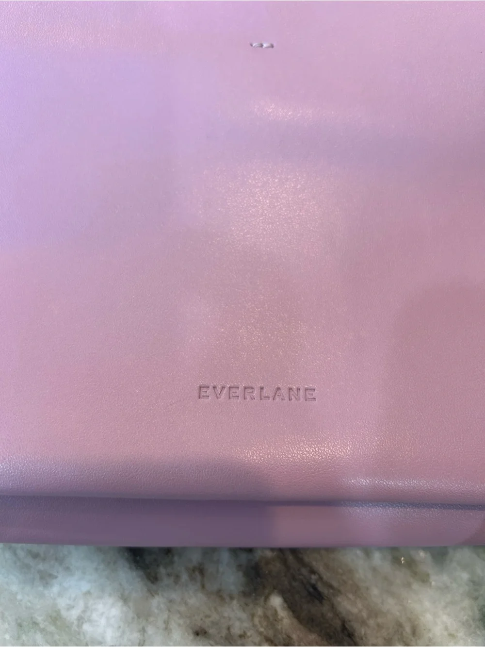 Everlane Lilac Pink the lunch box Bag made in Italy a few scuffs wear